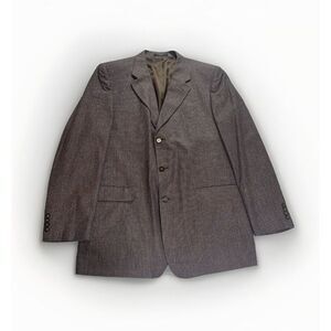 Versini Sport Coat Blazer Mens 46XL‎ Multicolor Check 100 % Silk Ventless Jacket